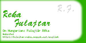 reka fulajtar business card