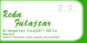 reka fulajtar business card